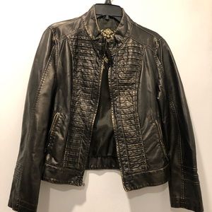 Faux Leather jacket with vintage look